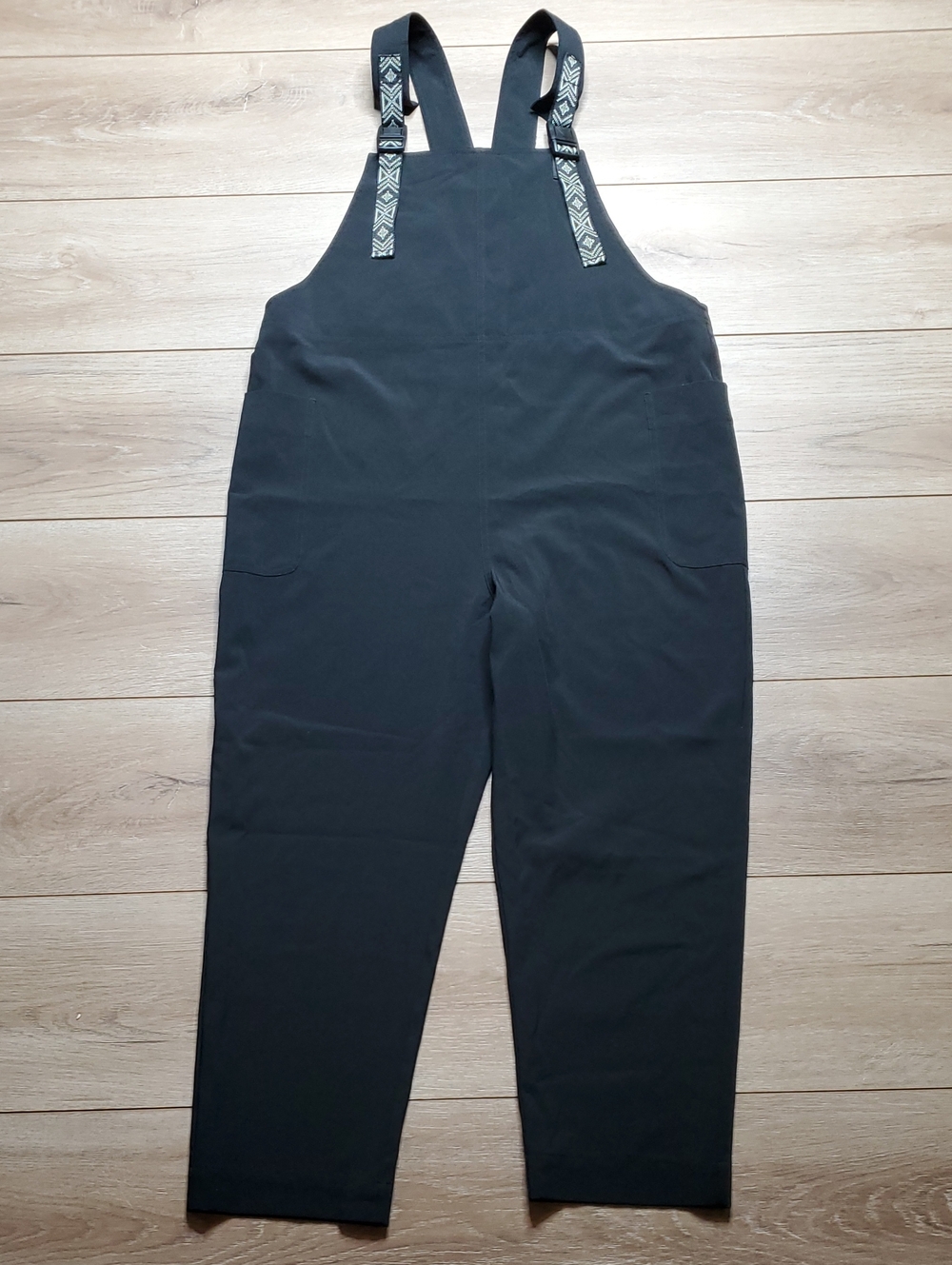 Kavu Black Overalls with Patterned Straps Womens Size M